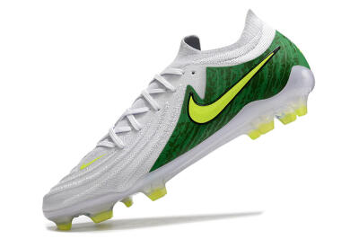 Men's Nike Phantom Luna Elite NU FG Firm Ground Low-Tops Football Boots - White/Green/Yellow