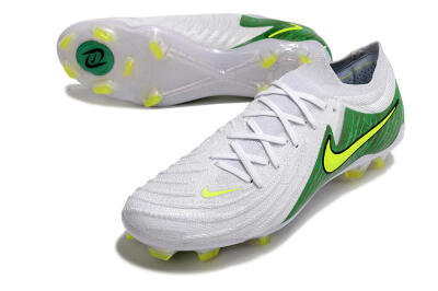 Men's Nike Phantom Luna Elite NU FG Firm Ground Low-Tops Football Boots - White/Green/Yellow