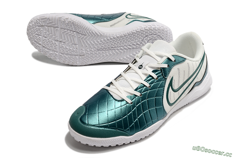 Men's Nike Tiempo Legend 10 Academy IC Indoor & Futsal Low-Tops Football Shoes - Blue/White 3