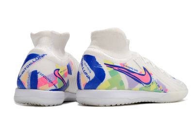 Men's Nike Phantom Luna Elite NU IC Indoor & Futsal High-Tops Football Shoes - White/Blue/Pink/Yellow