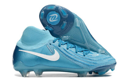 Men's Nike Phantom Luna Elite NU FG Firm Ground High-Tops Football Boots - Light Blue/White