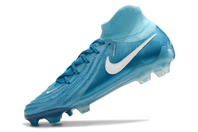Men's Nike Phantom Luna Elite NU FG Firm Ground High-Tops Football Boots - Light Blue/White