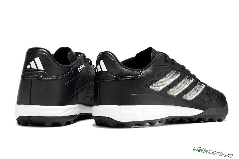 Men's Adidas Copa Pure.3 TF Artificial Turf Low-Tops Football Shoes - Black/Sliver/White 6