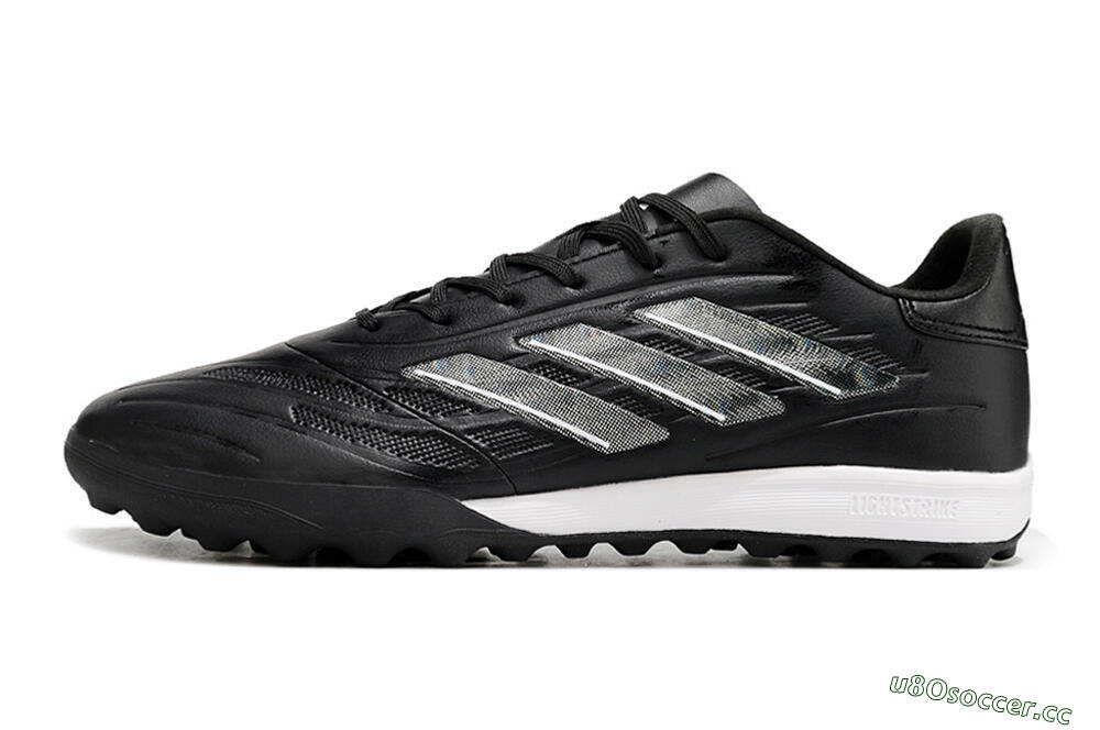 Men's Adidas Copa Pure.3 TF Artificial Turf Low-Tops Football Shoes - Black/Sliver/White 0