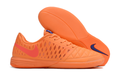 Men's Nike Lunar Gato 2 IC Indoor & Futsal Low-Tops Football Shoes - Orange/Black/Red