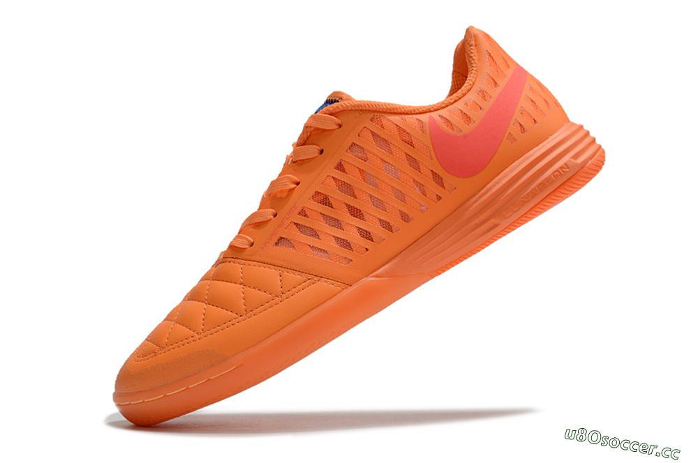 Men's Nike Lunar Gato 2 IC Indoor & Futsal Low-Tops Football Shoes - Orange/Black/Red 5
