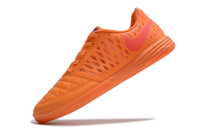 Men's Nike Lunar Gato 2 IC Indoor & Futsal Low-Tops Football Shoes - Orange/Black/Red