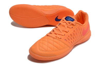Men's Nike Lunar Gato 2 IC Indoor & Futsal Low-Tops Football Shoes - Orange/Black/Red