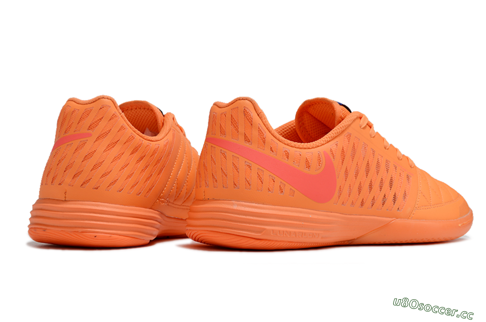 Men's Nike Lunar Gato 2 IC Indoor & Futsal Low-Tops Football Shoes - Orange/Black/Red 6