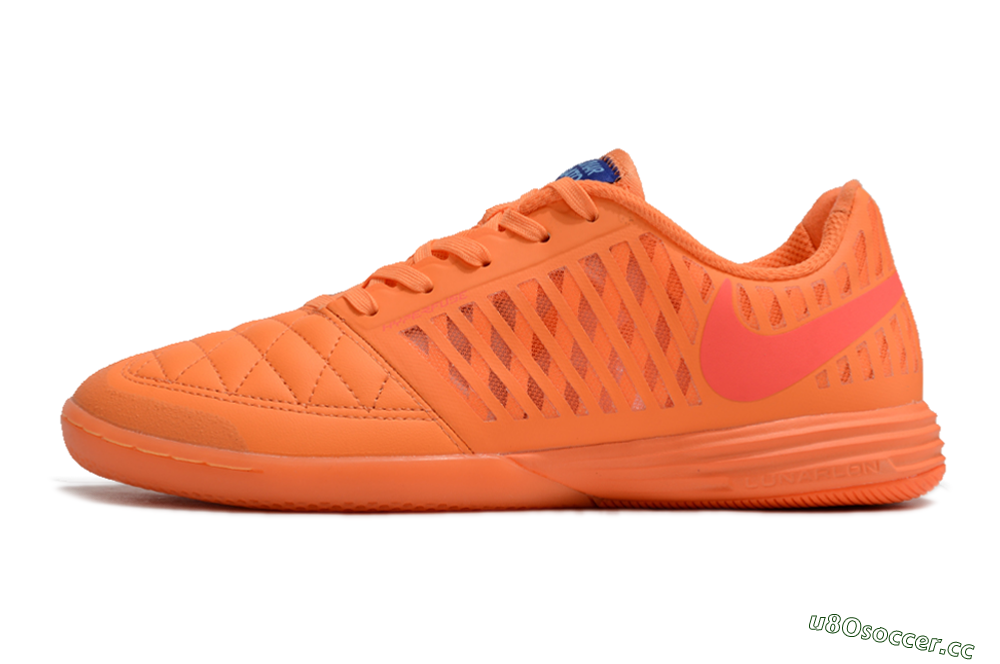Men's Nike Lunar Gato 2 IC Indoor & Futsal Low-Tops Football Shoes - Orange/Black/Red 0