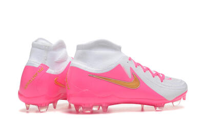 Men's Nike Phantom Luna Elite NU FG Firm Ground High-Tops Football Boots - White/Pink/Gold