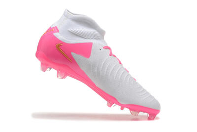 Men's Nike Phantom Luna Elite NU FG Firm Ground High-Tops Football Boots - White/Pink/Gold
