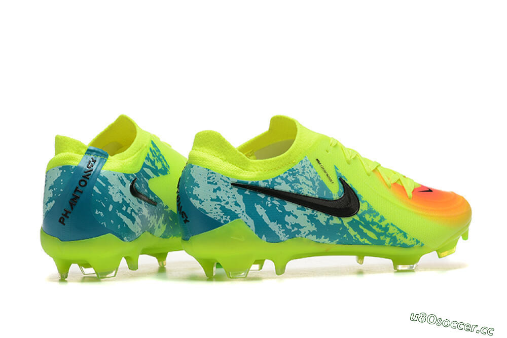Men's Nike Phantom Luna Elite NU FG Firm Ground Low-Tops Football Boots - Yellow/Blue/Orange/Black 5