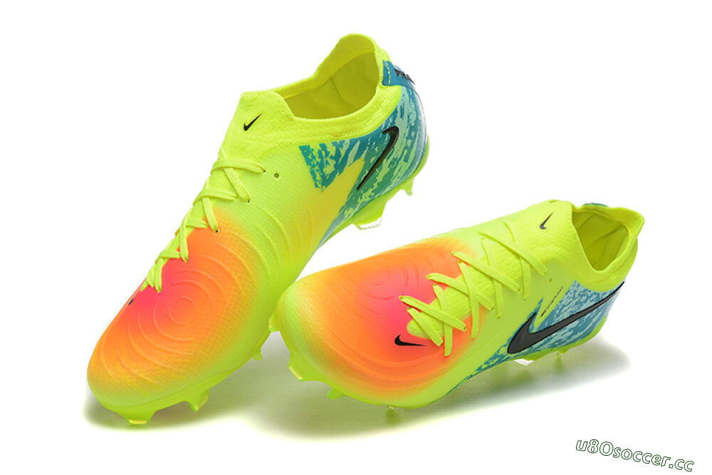 Men's Nike Phantom Luna Elite NU FG Firm Ground Low-Tops Football Boots - Yellow/Blue/Orange/Black 6