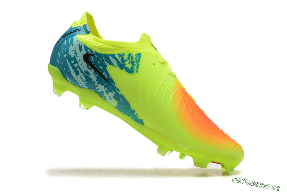 Men's Nike Phantom Luna Elite NU FG Firm Ground Low-Tops Football Boots - Yellow/Blue/Orange/Black 7