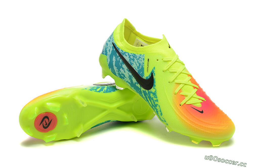 Men's Nike Phantom Luna Elite NU FG Firm Ground Low-Tops Football Boots - Yellow/Blue/Orange/Black 4