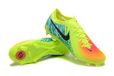 Men's Nike Phantom Luna Elite NU FG Firm Ground Low-Tops Football Boots - Yellow/Blue/Orange/Black