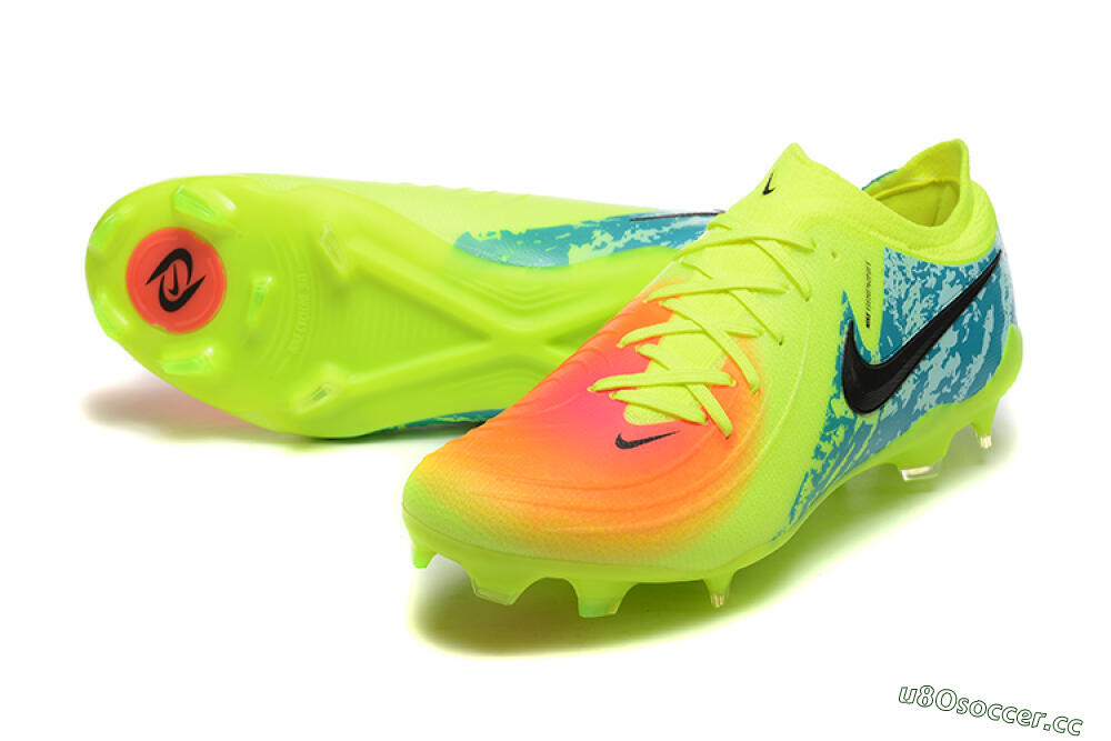 Men's Nike Phantom Luna Elite NU FG Firm Ground Low-Tops Football Boots - Yellow/Blue/Orange/Black 3