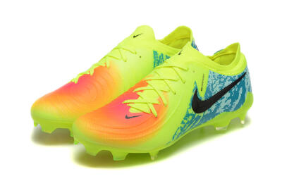 Men's Nike Phantom Luna Elite NU FG Firm Ground Low-Tops Football Boots - Yellow/Blue/Orange/Black