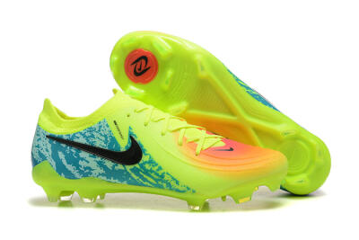 Men's Nike Phantom Luna Elite NU FG Firm Ground Low-Tops Football Boots - Yellow/Blue/Orange/Black