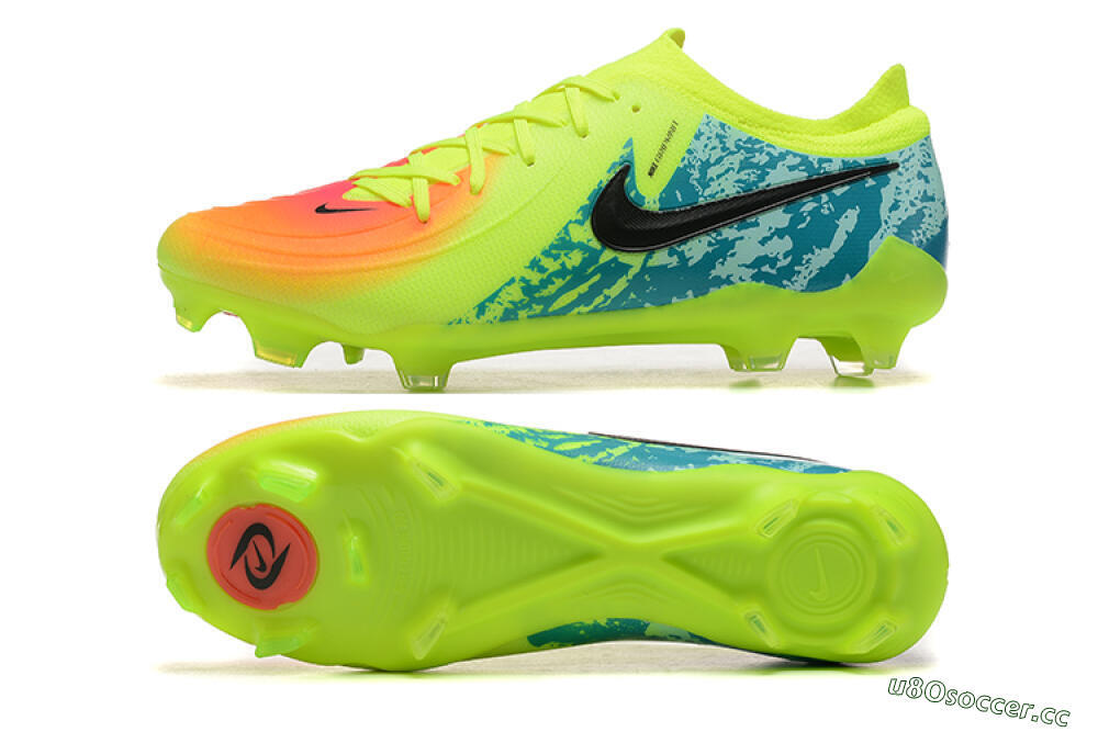 Men's Nike Phantom Luna Elite NU FG Firm Ground Low-Tops Football Boots - Yellow/Blue/Orange/Black 1