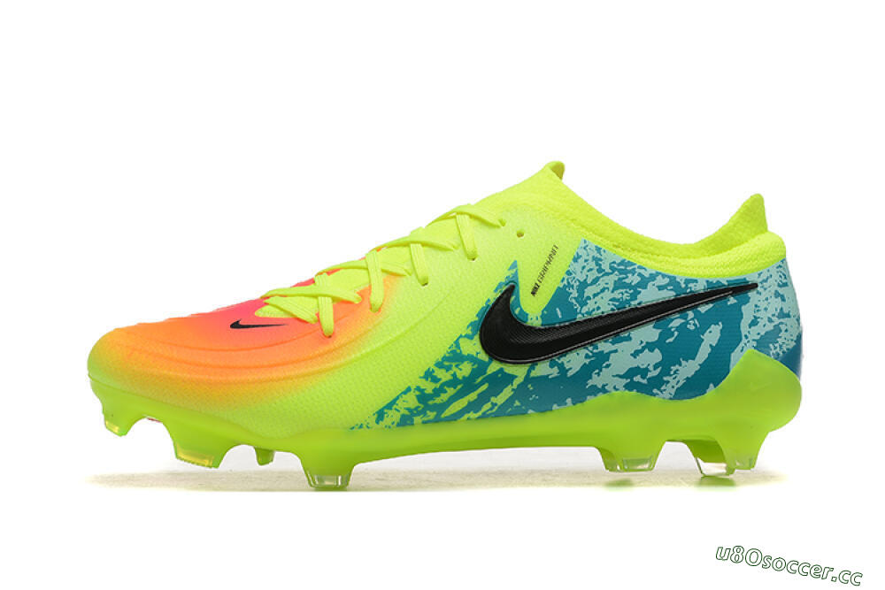 Men's Nike Phantom Luna Elite NU FG Firm Ground Low-Tops Football Boots - Yellow/Blue/Orange/Black 0