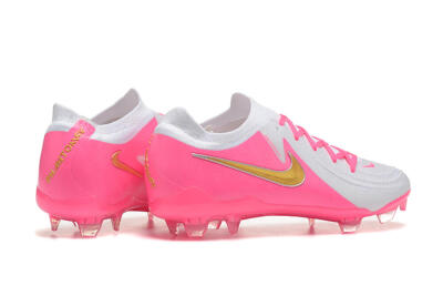 Men's Nike Phantom Luna Elite NU FG Firm Ground Low-Tops Football Boots - White/Pink/Gold