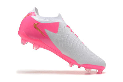 Men's Nike Phantom Luna Elite NU FG Firm Ground Low-Tops Football Boots - White/Pink/Gold