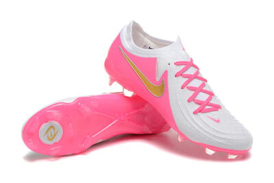 Men's Nike Phantom Luna Elite NU FG Firm Ground Low-Tops Football Boots - White/Pink/Gold