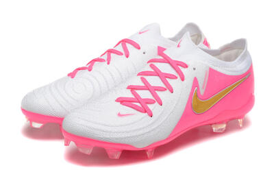 Men's Nike Phantom Luna Elite NU FG Firm Ground Low-Tops Football Boots - White/Pink/Gold