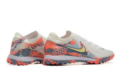 Men's Nike Phantom GX 2 Elite TF Artificial Turf Low-Tops Football Shoes - White/Blue/Yellow/Orange