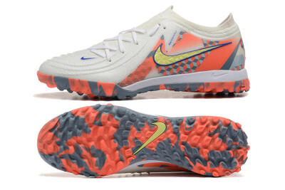 Men's Nike Phantom GX 2 Elite TF Artificial Turf Low-Tops Football Shoes - White/Blue/Yellow/Orange