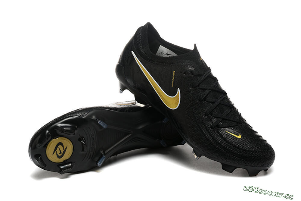 Men's Nike Phantom Luna Elite NU FG Firm Ground Low-Tops Football Boots - Black/Gold 4