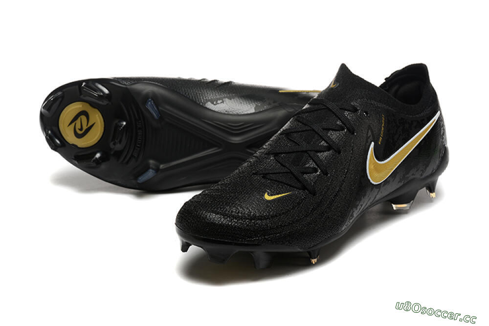Men's Nike Phantom Luna Elite NU FG Firm Ground Low-Tops Football Boots - Black/Gold 3