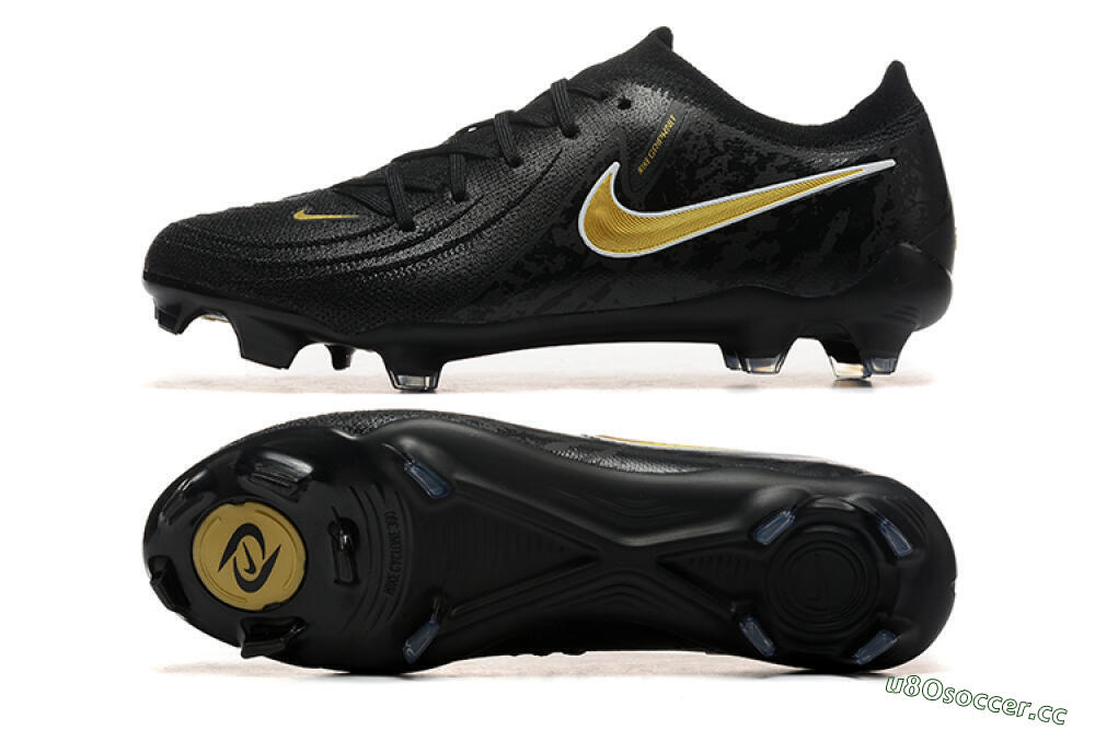 Men's Nike Phantom Luna Elite NU FG Firm Ground Low-Tops Football Boots - Black/Gold 1