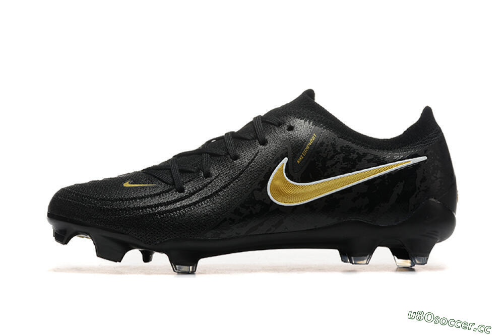 Men's Nike Phantom Luna Elite NU FG Firm Ground Low-Tops Football Boots - Black/Gold 0