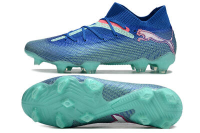 Men's Puma Future Ultimate FG Firm Ground Low-Tops Football Boots - Jade/Blue/Red
