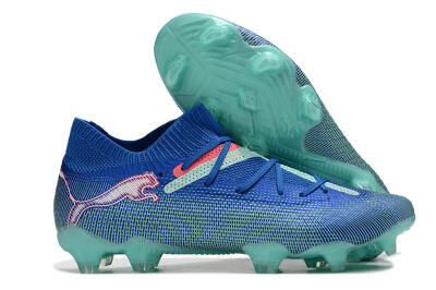Men's Puma Future Ultimate FG Firm Ground Low-Tops Football Boots - Jade/Blue/Red