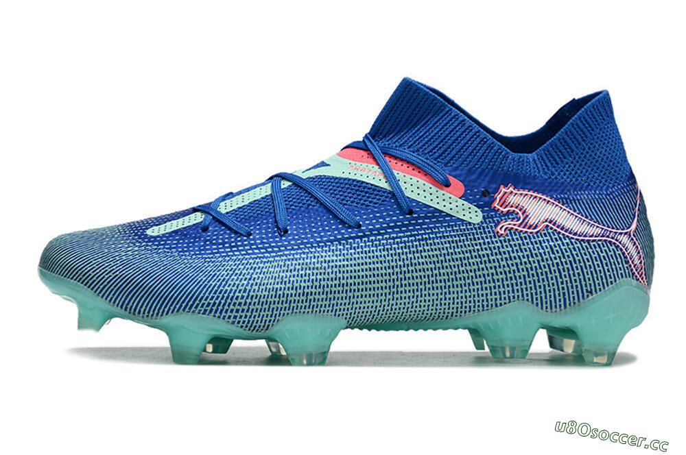 Men's Puma Future Ultimate FG Firm Ground Low-Tops Football Boots - Jade/Blue/Red 0