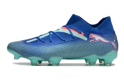 Men's Puma Future Ultimate FG Firm Ground Low-Tops Football Boots - Jade/Blue/Red