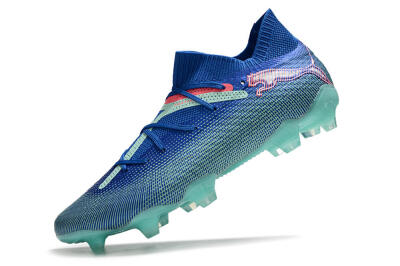 Men's Puma Future Ultimate FG Firm Ground Low-Tops Football Boots - Jade/Blue/Red