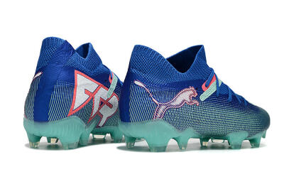 Men's Puma Future Ultimate FG Firm Ground Low-Tops Football Boots - Jade/Blue/Red