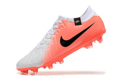 Men's Nike Tiempo Legend 10 Elite FG Firm Ground Low-Tops Football Boots - White/Pink/Black