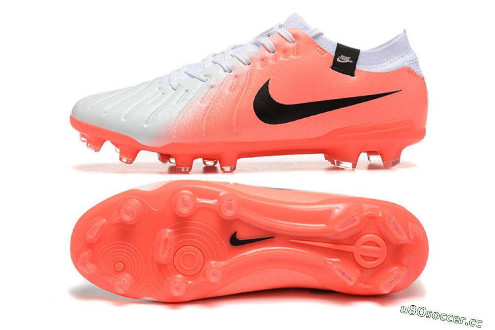 Men's Nike Tiempo Legend 10 Elite FG Firm Ground Low-Tops Football Boots - White/Pink/Black 1