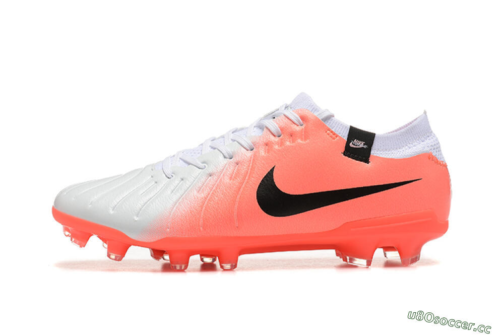 Men's Nike Tiempo Legend 10 Elite FG Firm Ground Low-Tops Football Boots - White/Pink/Black 0