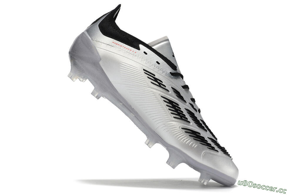 Men's Adidas Predator Accuracy Elite FG Firm Ground Low-Tops Football Boots - Silver/Black 4