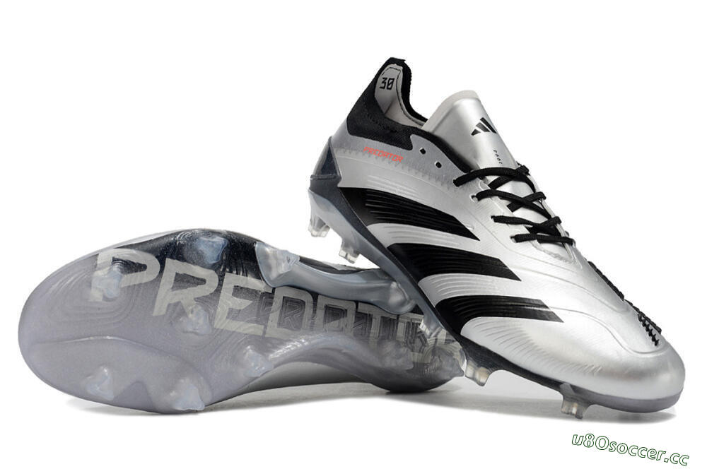 Men's Adidas Predator Accuracy Elite FG Firm Ground Low-Tops Football Boots - Silver/Black 1