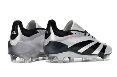 Men's Adidas Predator Accuracy Elite FG Firm Ground Low-Tops Football Boots - Silver/Black