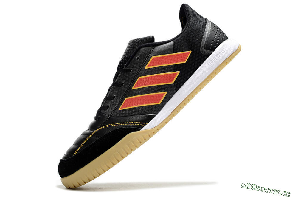 Men's Adidas Top Sala FG Indoor & Futsal Low-Tops Football Shoes - Black/Orange/Brown 5