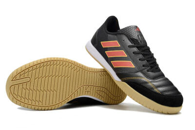 Men's Adidas Top Sala FG Indoor & Futsal Low-Tops Football Shoes - Black/Orange/Brown